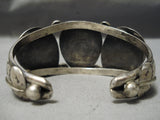 One Of The Best Vintage Native American Navajo Lapis Sterling Silver Bracelet Old-Nativo Arts