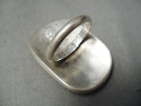 One Of The Best Vintage Native American Zuni Green Turquoise Sterling Silver Ring Old-Nativo Arts