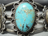 Rare Turquoise Vintage Native American Navajo Sterling Silver Bracelet-Nativo Arts