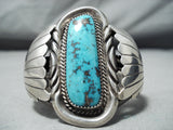 Authentic Vintage Native American Navajo Orville Tsinnie Turquoise Sterling Silver Bracelet-Nativo Arts