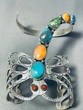 The Best Ever Native American Navajo Dragonfly Turquoise Sterling Silver Bracelet-Nativo Arts