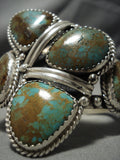 Museum Quality Vintage Native American Navajo Royston Turquoise Sterling Silver Bracelet Old-Nativo Arts