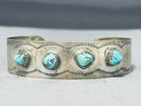 Unforgettable Vintage Native American Navajo Turquoise Sterling Silver Bracelet-Nativo Arts