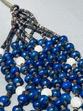 Rare Rye Whotegoat Native American Navajo Lapis Heishi Authentic Work Necklace-Nativo Arts