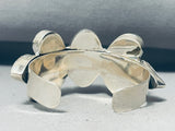 One Of The Most Unique Agate Vintage Native American Navajo Sterling Silver Bracelet-Nativo Arts