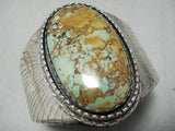 One Of Biggest Best Vintage Native American Navajo Royston Turquoise Sterling Silver Bracelet-Nativo Arts