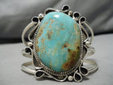 Tremendous Native American Navajo Kirby Nez Royston Turquoise Sterling Silver Bracelet-Nativo Arts
