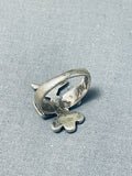 Remarkable Vintage Native American Navajo Turquoise Sterling Silver Thunderbird Ring-Nativo Arts