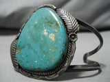 Huge!! Vintage Native American Navajo Royston Turquoise Sterling Silver Bracelet Old-Nativo Arts