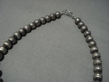 Important Vintage Native American Navajo #8 Turquoise Sterling Silver Squash Blossom Necklace-Nativo Arts