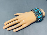 Tommy Moore Vintage Native American Navajo Sleeping Beauty Turquoise Sterling Silver Bracelet-Nativo Arts
