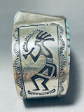 One Of The Best Vintage Native American Navajo Side Opal Sterling Silver Bracelet-Nativo Arts
