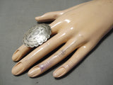 Incredible Vintage Navajo Sterling Silver Ring Native American Old.-Nativo Arts