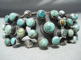 One Of The Best Vintage Native American Navajo Turquoise Coiled Sterling Silver Heavy Bracelet-Nativo Arts