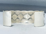 Important Vintage Native American Navajo Sterling Silver Bracelet Signed Nora Bill-Nativo Arts