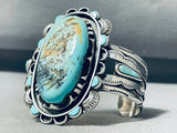 One Of The Most Unique Vintage Native American Navajo Turquoise Sterling Silver Bracelet-Nativo Arts