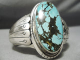 Rare Johnny Yazzie Vintage Native American Navajo Quality Turquoise Sterling Silver Bracelet-Nativo Arts