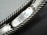 Important Vintage Native American Navajo Ray Tracey Coiled Sterling Silver Bracelet-Nativo Arts