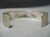 Unique! Vintage Navajo Old Kingman Turquoise Sterling Silver Bracelet-Nativo Arts