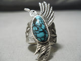 Best Native American Navajo Last Chance Turquoise Sterling Silver Hummingbird Ring-Nativo Arts