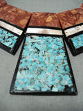 Native American Intricate Detailed!! Santo Domingo Turquoise Coral Jet Necklace-Nativo Arts