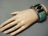 Best Vintage Native American Navajo Charles Loloma Student Turquoise Sterling Silver Bracelet-Nativo Arts