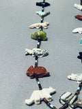 Expressive Grizzly Native American Navajo Turquoise Sterling Silver Necklace-Nativo Arts