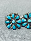 Marvelous Vintage Native American Zuni Turquoise Sterling Silver Earrings-Nativo Arts