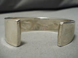 Superior Vintage Native American Navajo Royston Turquoise Inlay Sterling Silver Bracelet-Nativo Arts