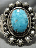 Amazing Vintage Native American Navajo Huge Turquoise Sterling Silver Bracelet-Nativo Arts