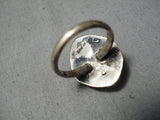 Wonderful Vintage Native American Navajo Turquoise Sterling Silver Ring Old-Nativo Arts