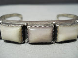 Fantastic Vintage Navajo Jasper Sterling Silver Bracelet Native American-Nativo Arts