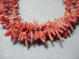 Dynamic Native American Navajo Coral Turquoise Sterling Silver Necklace-Nativo Arts