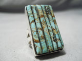 Exquisite Vintage Navajo Royston Turquoise Sterling Silver Ring Native American-Nativo Arts