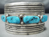 Awesome Vintage Navajo Native American Sleeping Beauty Sterling Silver Bracelet-Nativo Arts