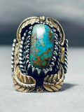 Unique Vintage Native American Navajo Royston Turquoise Sterling Silver & Goldfill Ring-Nativo Arts