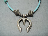 Beautiful Vintage Native American Navajo Turquoise Sterling Silver Necklace-Nativo Arts