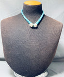 Native American One Of The Most Unique Vintage Santo Domingo Turquoise Heishi Jacla Necklace-Nativo Arts