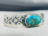 Important Vintage Native American Navajo Jeanette Dale Turquoise Sterling Silver Bracelet-Nativo Arts