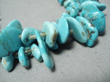 Magnificent Navajo Turquoise Sterling Silver Necklace Native American L-o-n-g-Nativo Arts