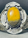 Gery Ramone Sturdy Domed Honeybee Jasper Sterling Silver Bracelet-Nativo Arts