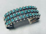 Very Early Vintage Native American Zuni Cerrillos Turquoise Sterling Silver Bracelet-Nativo Arts