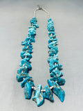 149 Gram Vintage Native American Navajo Turquoise Nugget Heishi Necklace Old-Nativo Arts