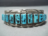 Important Vintage Native American Navajo Sleeping Beauty Turquoise Sterling Silver Bracelet-Nativo Arts