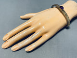 Smithsonian Artist Vintage Native American Navajo Amethyst Gold Sterling Silver Bracelet-Nativo Arts