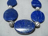 Incredible Navajo Lapis Sterling Silver Necklace Native American-Nativo Arts