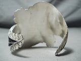 One Of The Most Detailed Native American Zuni Turquoise Sterling Silver Inlay Bracelet-Nativo Arts