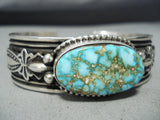 Important High Grade Native American Navajo Turquoise Albert Jake Sterling Silver Bracelet-Nativo Arts