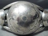 Tremendous Vintage Navajo Sterling Silver Bracelet Native American Old-Nativo Arts