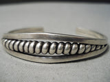 Native American Important Vintage Cochiti Joseph Quintana Sterling Silver Coil Bracelet Old-Nativo Arts